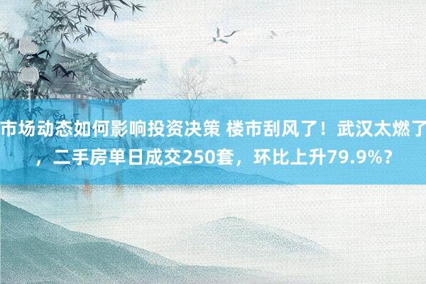 市场动态如何影响投资决策 楼市刮风了！武汉太燃了，二手房单日成交250套，环比上升79.9%？