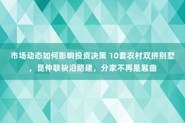 市场动态如何影响投资决策 10套农村双拼别墅，昆仲联袂沿路建，分家不再是鬈曲