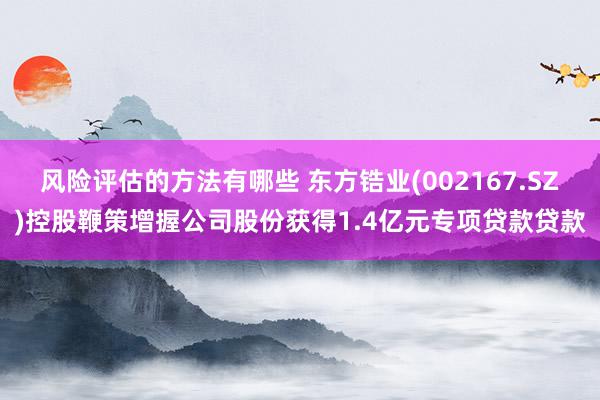 风险评估的方法有哪些 东方锆业(002167.SZ)控股鞭策增握公司股份获得1.4亿元专项贷款贷款