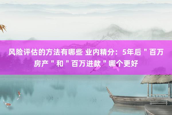 风险评估的方法有哪些 业内精分：5年后＂百万房产＂和＂百万进款＂哪个更好