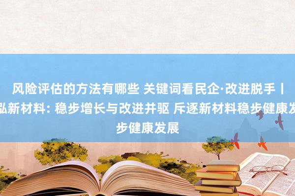 风险评估的方法有哪些 关键词看民企·改进脱手丨联泓新材料: 稳步增长与改进并驱 斥逐新材料稳步健康发展