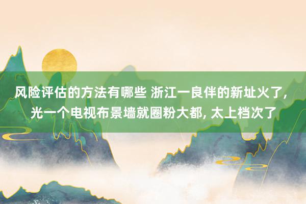 风险评估的方法有哪些 浙江一良伴的新址火了, 光一个电视布景墙就圈粉大都, 太上档次了