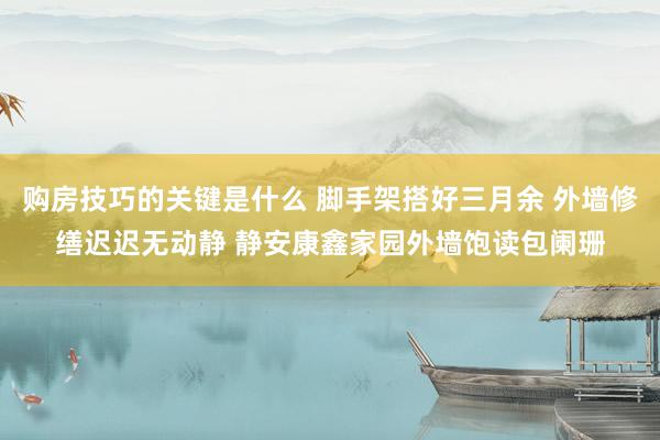 购房技巧的关键是什么 脚手架搭好三月余 外墙修缮迟迟无动静 静安康鑫家园外墙饱读包阑珊