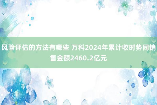 风险评估的方法有哪些 万科2024年累计收时势同销售金额2460.2亿元