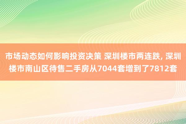 市场动态如何影响投资决策 深圳楼市两连跌, 深圳楼市南山区待售二手房从7044套增到了7812套