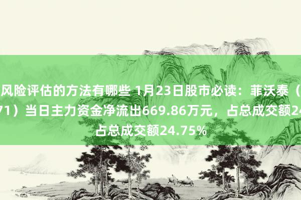 风险评估的方法有哪些 1月23日股市必读：菲沃泰（688371）当日主力资金净流出669.86万元，占总成交额24.75%