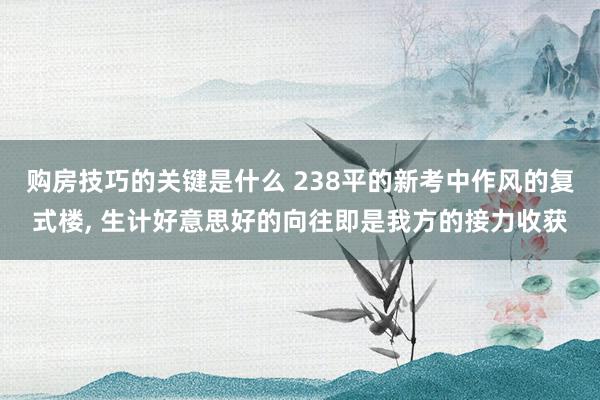 购房技巧的关键是什么 238平的新考中作风的复式楼, 生计好意思好的向往即是我方的接力收获