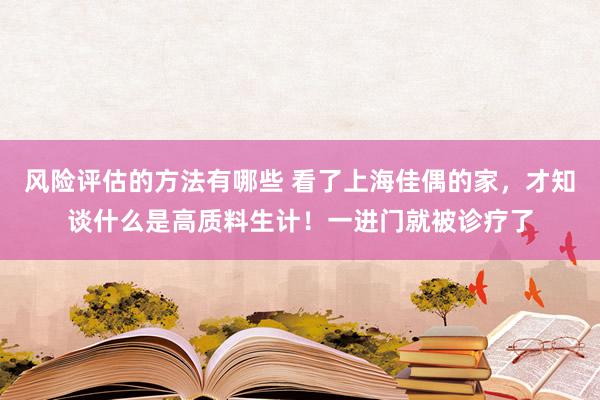 风险评估的方法有哪些 看了上海佳偶的家，才知谈什么是高质料生计！一进门就被诊疗了