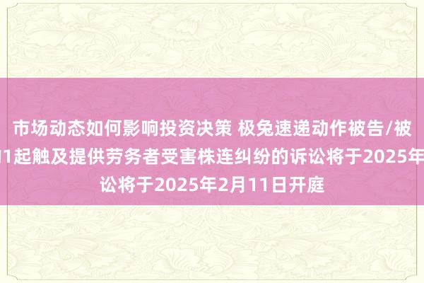 市场动态如何影响投资决策 极兔速递动作被告/被上诉东谈主的1起触及提供劳务者受害株连纠纷的诉讼将于2025年2月11日开庭