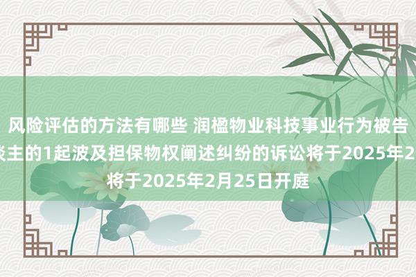 风险评估的方法有哪些 润楹物业科技事业行为被告/被上诉东谈主的1起波及担保物权阐述纠纷的诉讼将于2025年2月25日开庭