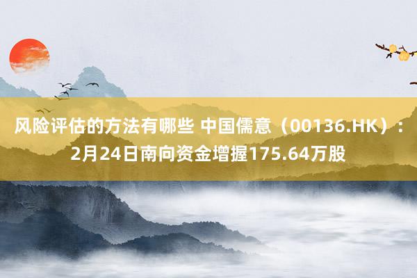 风险评估的方法有哪些 中国儒意（00136.HK）：2月24日南向资金增握175.64万股