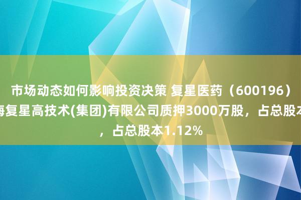 市场动态如何影响投资决策 复星医药（600196）鼓吹上海复星高技术(集团)有限公司质押3000万股，占总股本1.12%